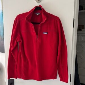 Patagonia Men's Zip-Up Sweater in Vibrant Red